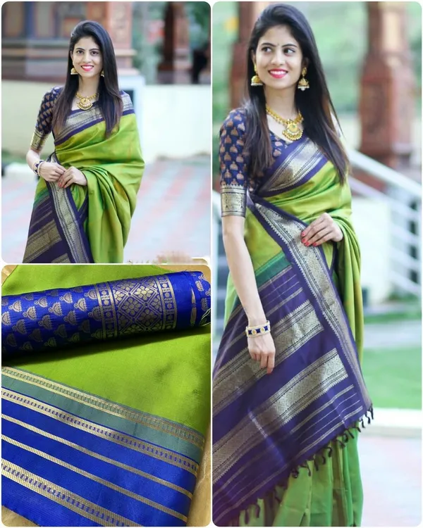 Light_Green_Embellished_Banarasi_Jacquard_Saree_(Light_Green)